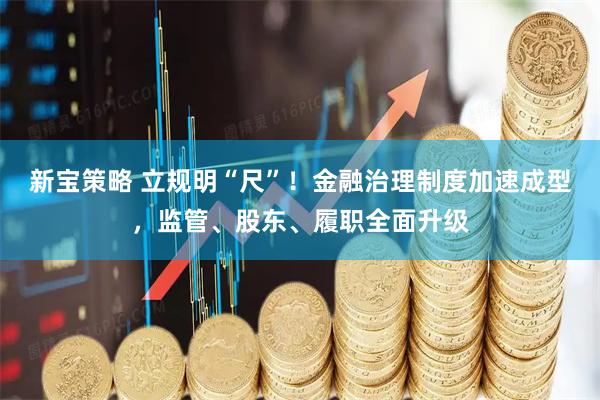 新宝策略 立规明“尺”！金融治理制度加速成型，监管、股东、履职全面升级